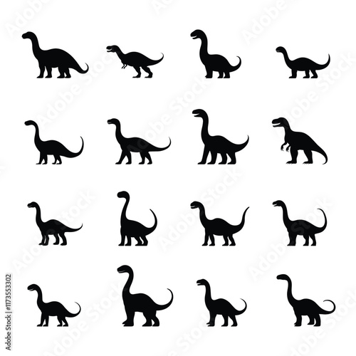 Dinosaur silhouette design illustration