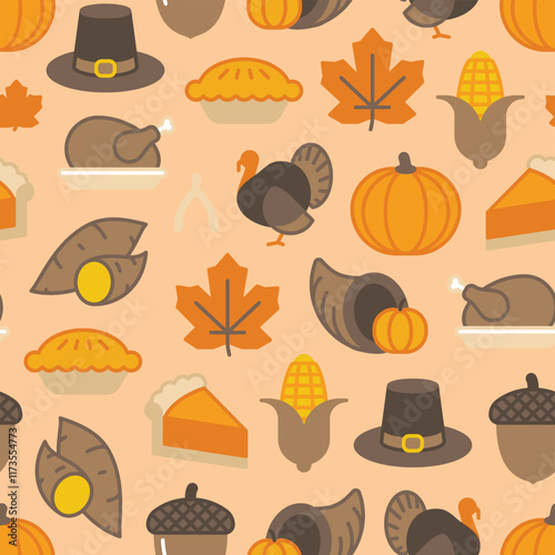 Thanksgiving day seamless pattern