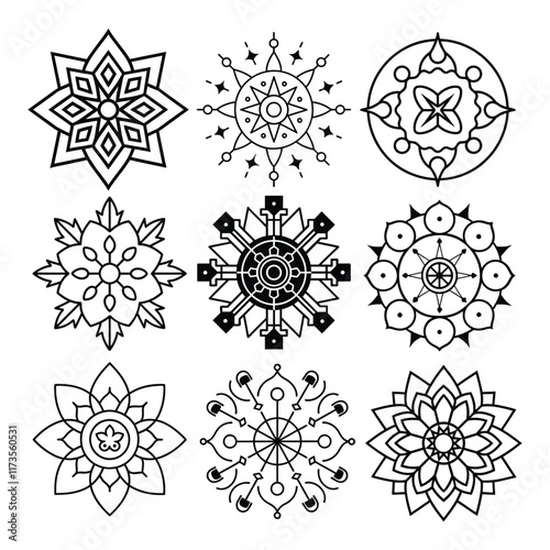 Geometric Mandala Illustration Bundle