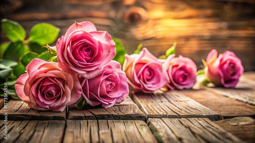 Soft Pink Rose Long Exposure Blurred on Weathered Wood - Romantic Floral Stock Photo Soft Pink Rose Long Exposure Blurred on Weathered Wood - Romantic Floral Stock Photo