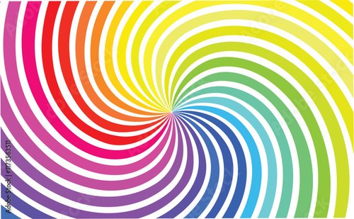 Abstract colourful rainbow spiral background