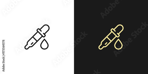 Pipette icon. Dropper icon. Medicine dropper sign. Vector illustration on white background.