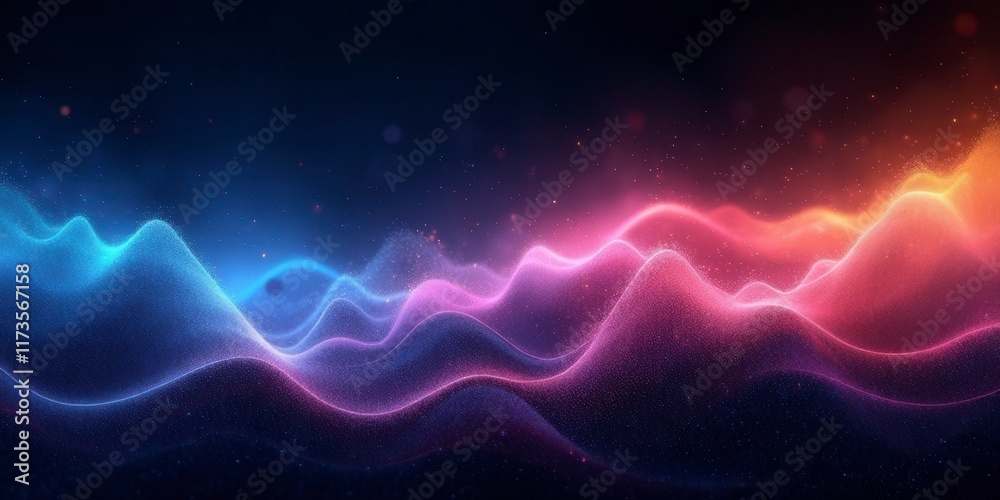 Abstract Colorful Particle Wave Background Abstract Colorful Particle Wave Background