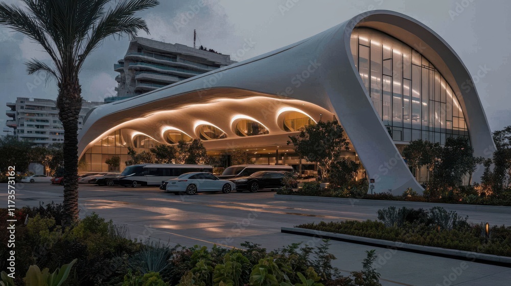 A futuristic Hyperloop terminal with sleek architecture, bright lighting, and modern vehicles, offering a glimpse into advanced transport. A futuristic Hyperloop terminal with sleek architecture, bright lighting, and modern vehicles, offering a glimpse into advanced transport.
