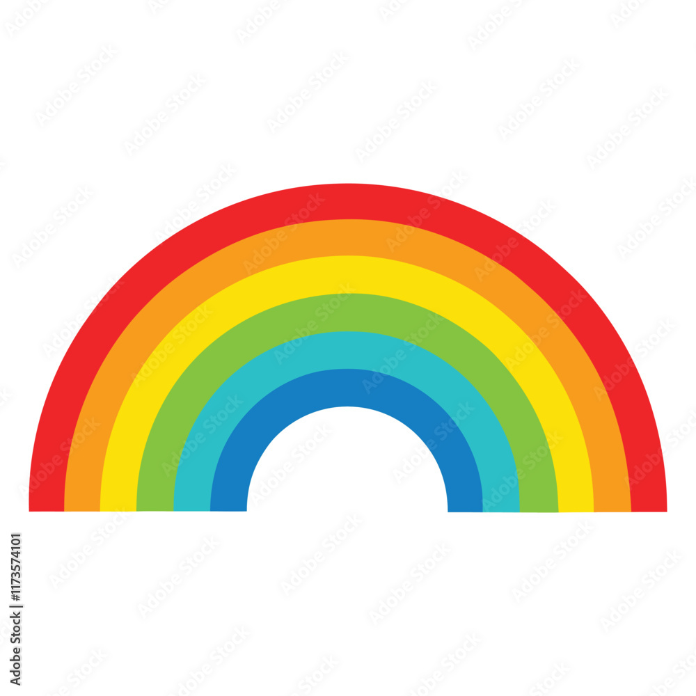 Fototapeta premium Vector illustration of a rainbow on a white background