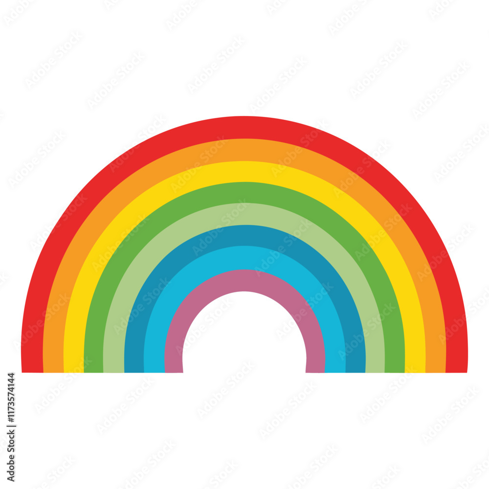 Fototapeta premium Vector illustration of a rainbow on a white background