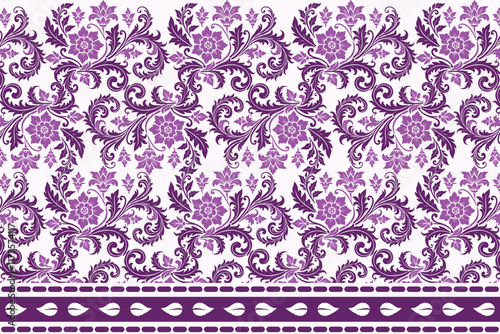 abstract seamless floral pattern with vintage botanical motifs and border design geometric ethnic artwork for fabric textiles wallpaper fashion and cushion covers