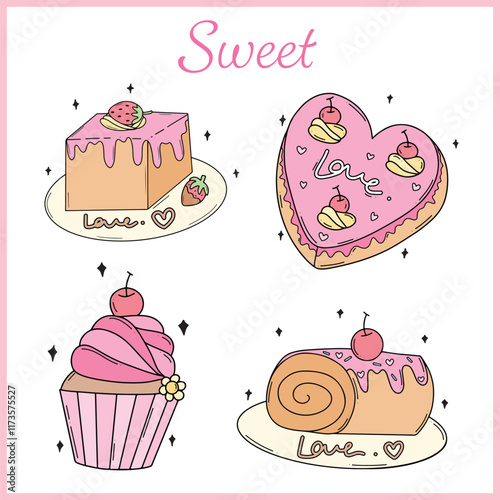 Cute pink desserts for Valentine's Day