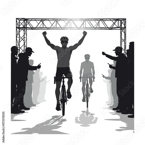 Mountain bike silhouette stock illustration, bike Lover vector graphic design, Cyclist silhouettes vector illustration
