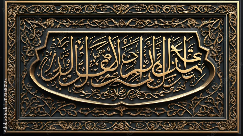 Quranic Verses: Verses from the Quran in elegant calligraphy. paper cut Art Style 3d background Quranic Verses: Verses from the Quran in elegant calligraphy. paper cut Art Style 3d background