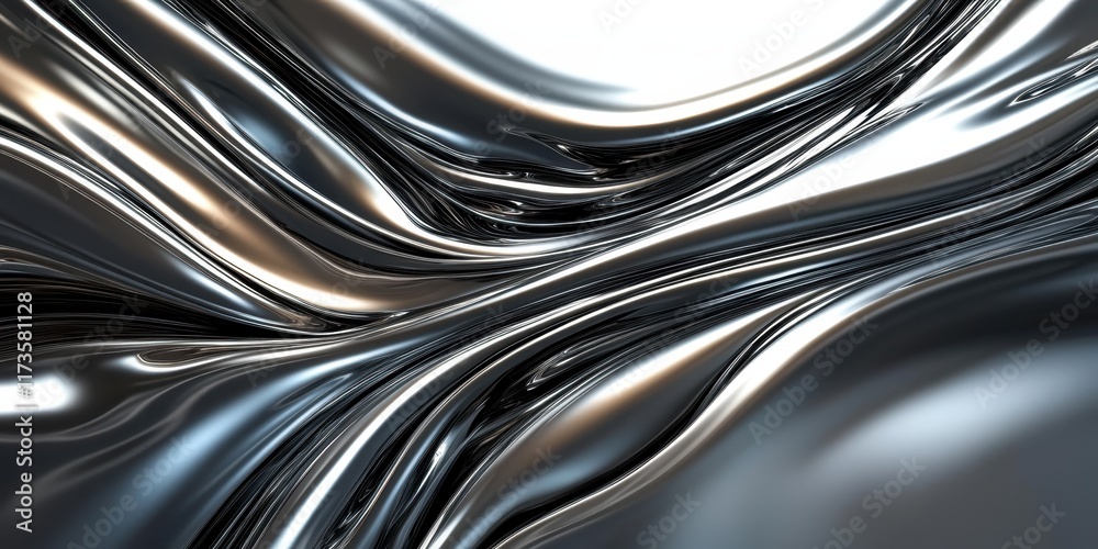 Abstract liquid metal, swirling silver surface, dynamic fluid motion, high contrast, metallic sheen, rippling waves, chrome-like texture, macro photography, surreal reflection, liquid mercury, flowing Abstract liquid metal, swirling silver surface, dynamic fluid motion, high contrast, metallic sheen, rippling waves, chrome-like texture, macro photography, surreal reflection, liquid mercury, flowing