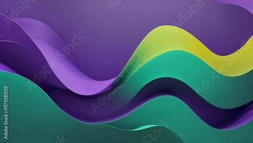 Abstract Colorful Background Featuring Purple and Green Hues: Vibrant Patterns, Harmonious Blend, and Dynamic Textures for Modern Artistic Expression