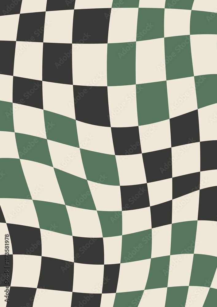 Fototapeta premium Retro Groovy curvy grid Paper 90s, Vintage printable paper 70s background, Mid Century Cover, Not Seamless