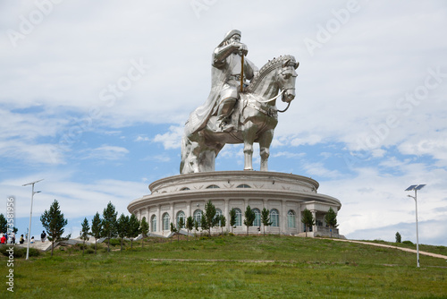 Genghis Khan equestrian statue view, Mongolia