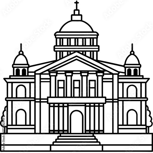 illustration of church