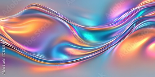 Wallpaper Mural Abstract fluid art, vibrant swirling colors, iridescent waves, holographic texture, liquid rainbow, dynamic flow, psychedelic patterns, smooth gradients, ethereal motion, colorful energy, surreal back Torontodigital.ca