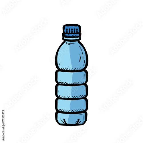 Plastic water bottle - vector illustration