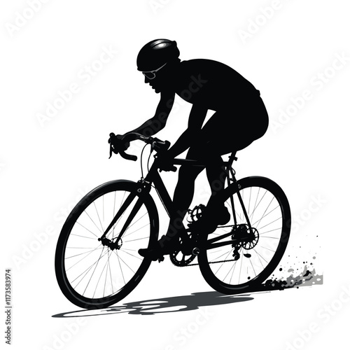 Mountain bike silhouette stock illustration, bike Lover vector graphic design, Cyclist silhouettes vector illustration
