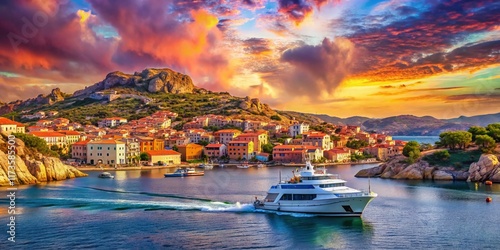 Surreal Ferry to La Maddalena Island, Sardinia, Italy - Dreamy Seascape
