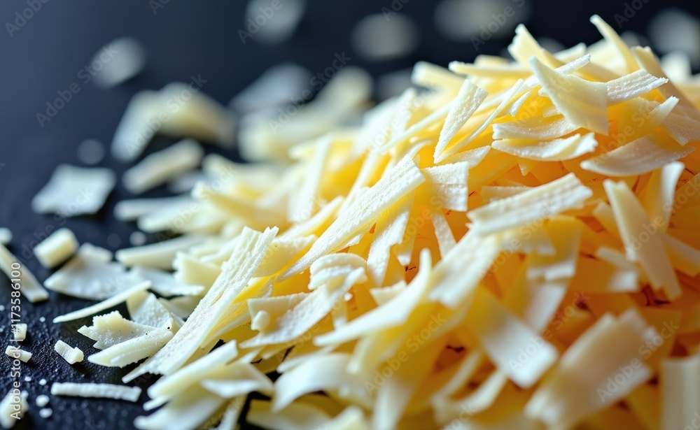 A pile of freshly grated cheese, ready for sprinkling on your favorite dish. A pile of freshly grated cheese, ready for sprinkling on your favorite dish.