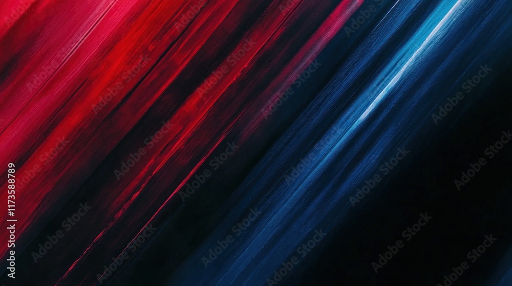 Fototapeta premium Abstract Red and Blue Diagonal Lines: A Dynamic Visual Composition