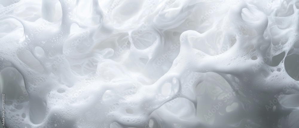 Naklejka premium The image is a white foam with a lot of holes in it