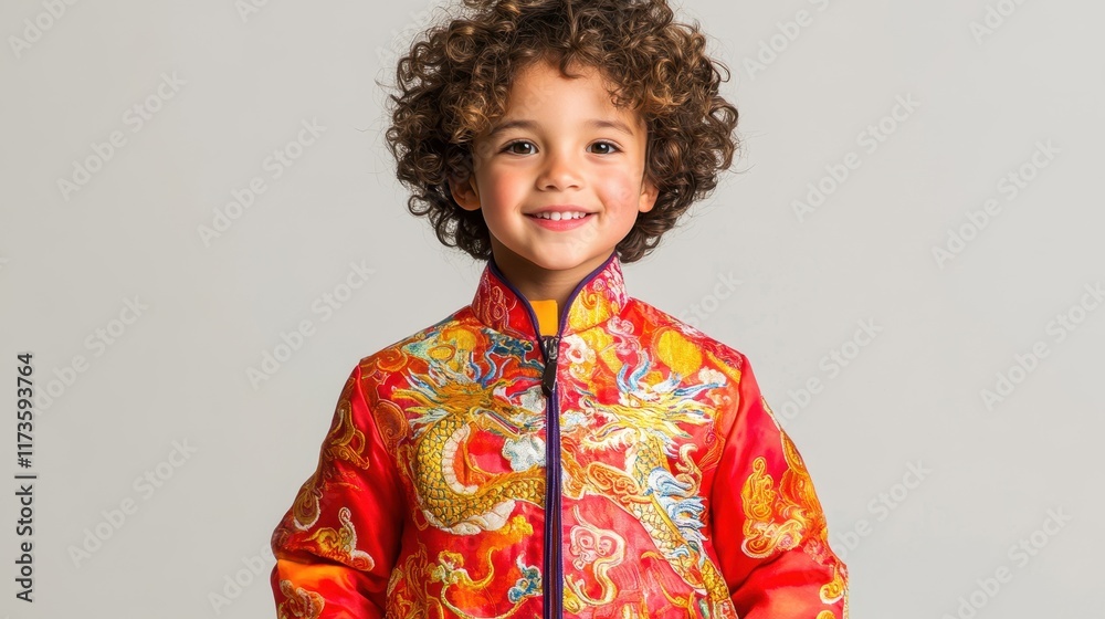 Festive Jackets with Bold Dragon Designs for Children Festive Jackets with Bold Dragon Designs for Children