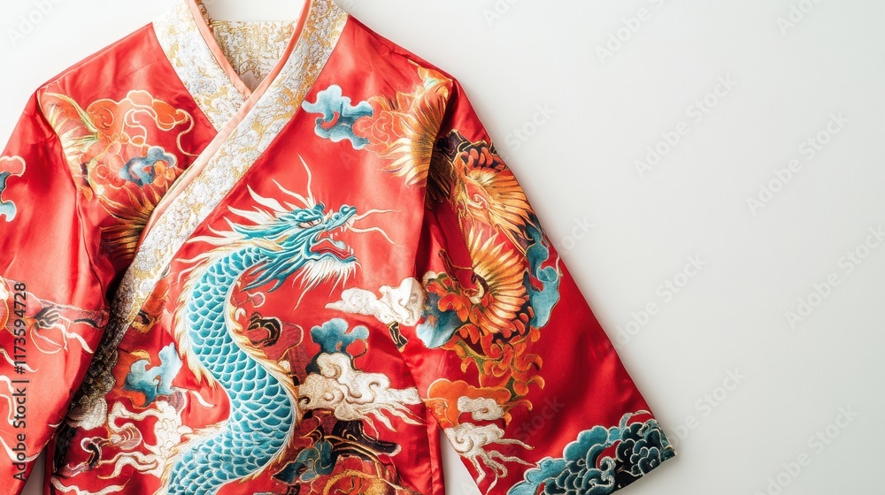 Naklejka premium Elegant Robe for Chinese New Year Celebration