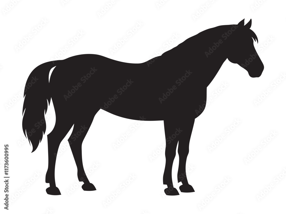 running horse silhouette. Western riding horse vector illustration, isolated on white background running horse silhouette. Western riding horse vector illustration, isolated on white background