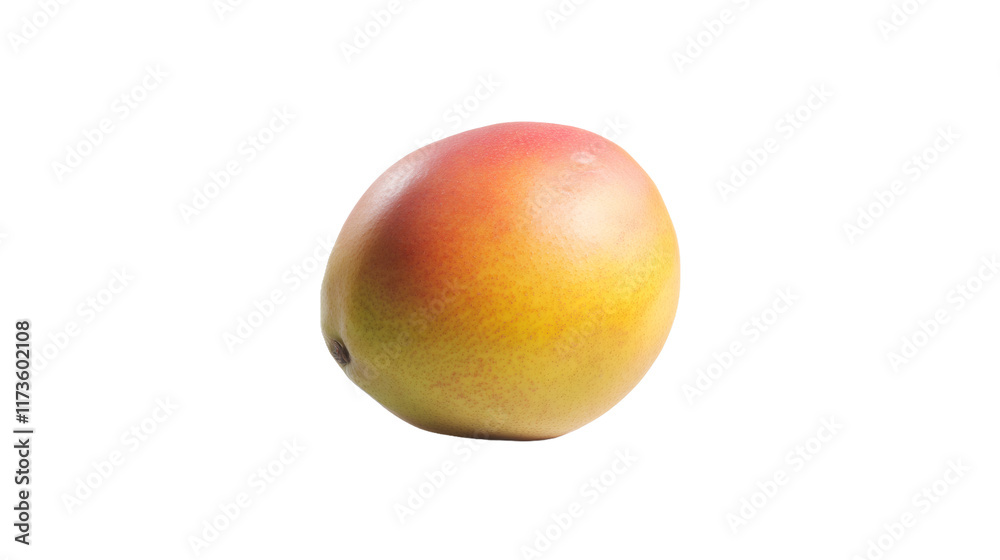 Ripe mango isolated on transparent background showing vibrant colors Ripe mango isolated on transparent background showing vibrant colors