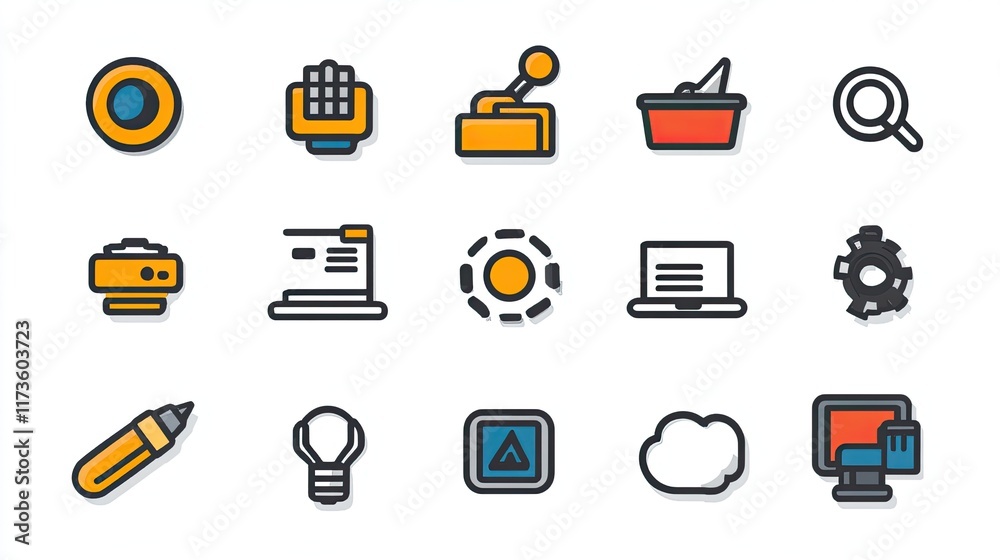 Technical support line icon set - Technical support line icon set -