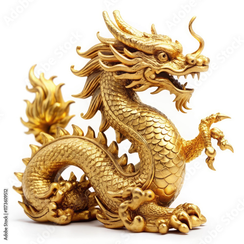 Wallpaper Mural golden dragon statue Torontodigital.ca