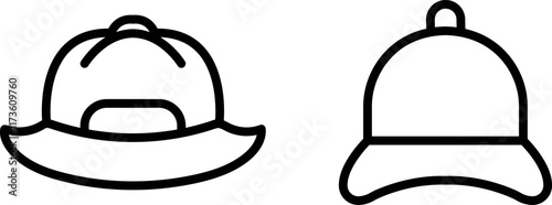 "Cap Vector Icon Set - Stylish and Versatile Headwear Designs"