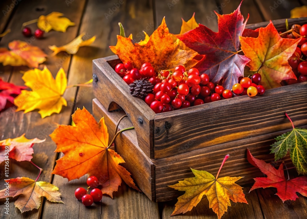 Obraz premium Vibrant Autumn Leaves: Fall Foliage Stock Photo