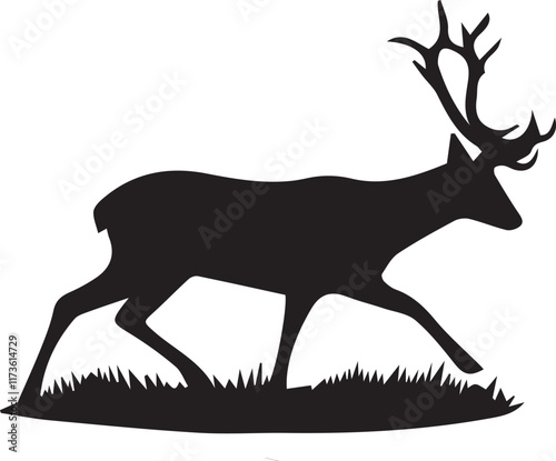  Deer silhouette vector EPS