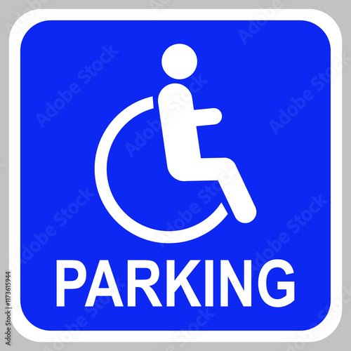 Disabled parking sign Vector Illustration