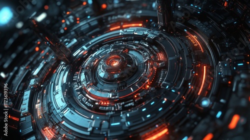 Wallpaper Mural High-Resolution Technology Scene with Bright Colors Torontodigital.ca