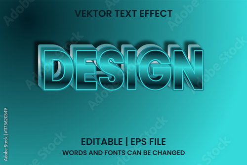 Editable design effect text
