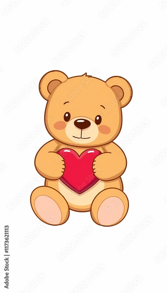 Fototapeta premium Plush Teddy Bear with Heart 