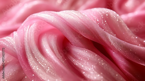 Wallpaper Mural Pink glitter slime swirls close-up. Torontodigital.ca