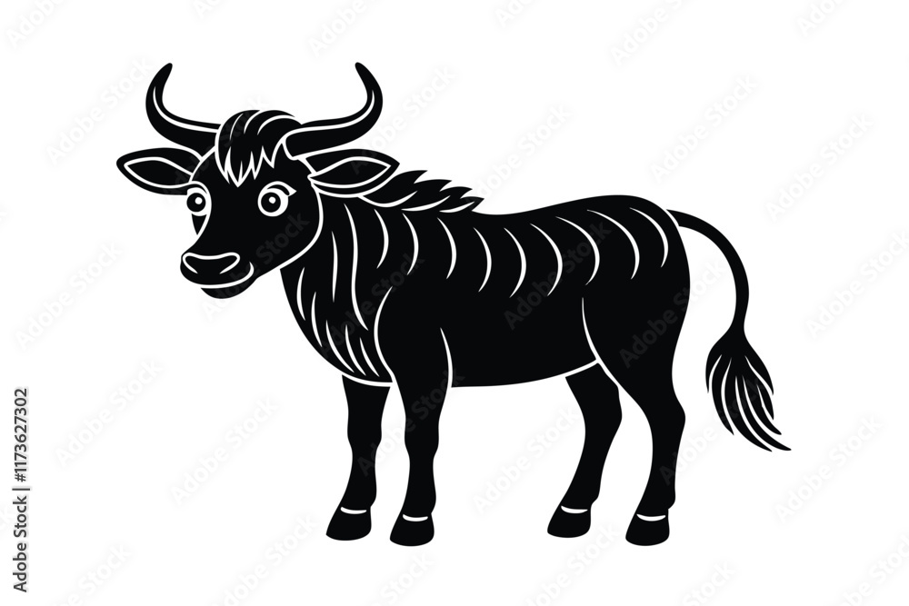 Obraz premium cute-gnu-cartoon