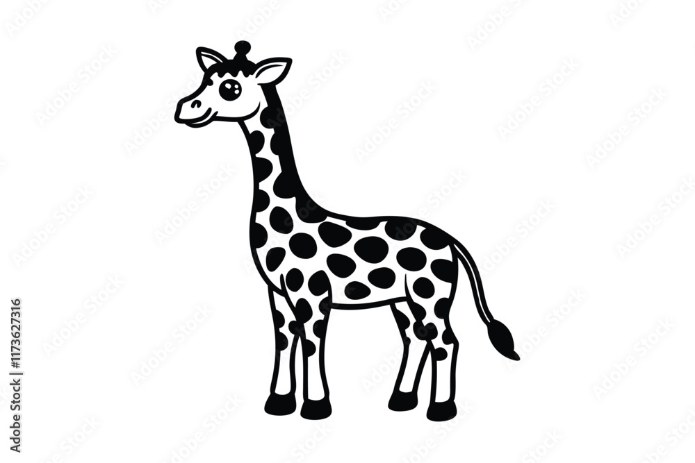 Fototapeta premium cute-giraffe-cartoon