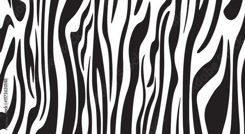 Zebra skin background vector. Animal fur, vector background for Fabric design, wrapping paper, textile, and wallpaper