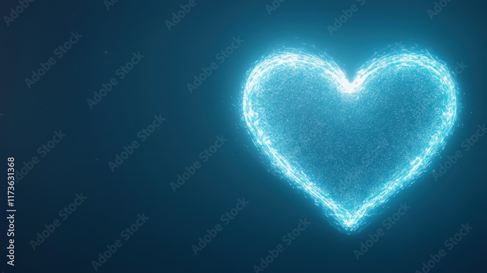 Heart-shaped neon glow digital art abstract design moody atmosphere close-up view love and emotion concept Heart-shaped neon glow digital art abstract design moody atmosphere close-up view love and emotion concept