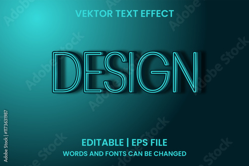 Editable design effect text
