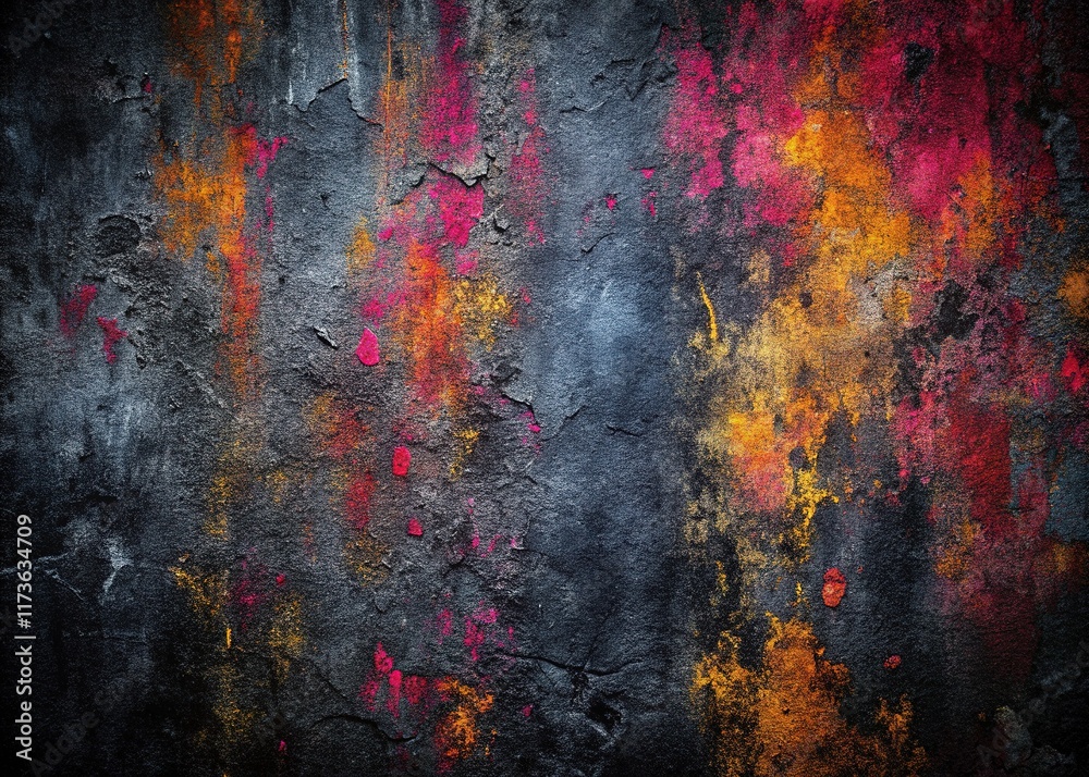 Fototapeta premium Grungy, concrete dark backdrop; abstract design.