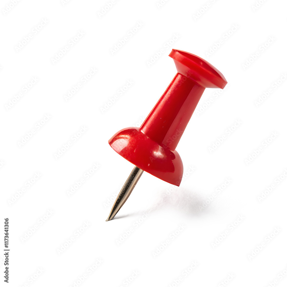 Red push pin isolated on white background, transparent background png Red push pin isolated on white background, transparent background png