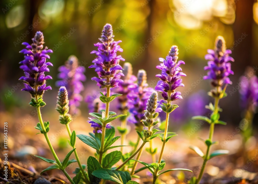 Tiny Downy Skullcap blooms, Eastern US perennial, captured in stunning macro tilt-shift detail. Tiny Downy Skullcap blooms, Eastern US perennial, captured in stunning macro tilt-shift detail.