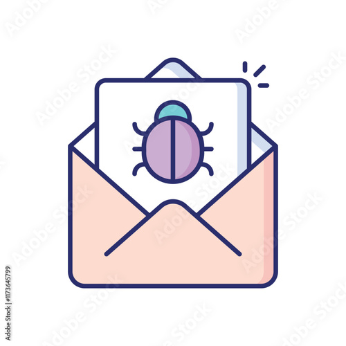 Email Virus vector icon