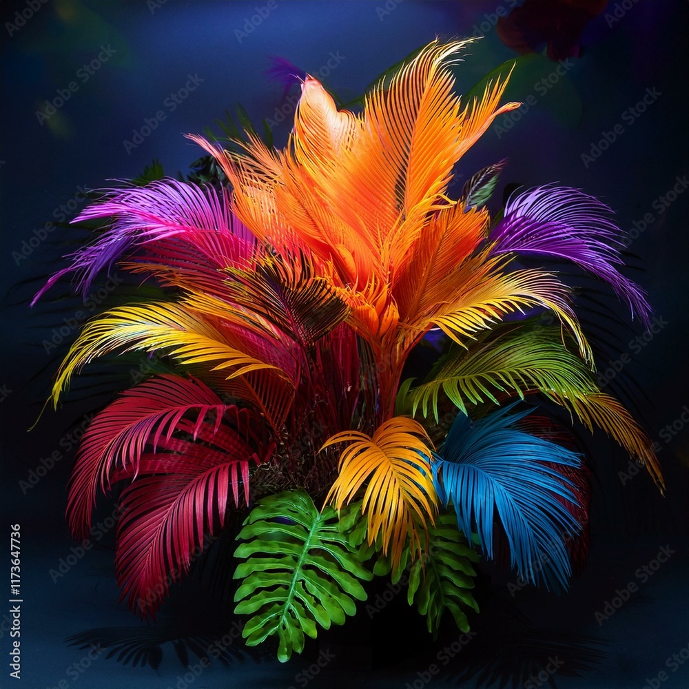 colorful synthetic plant life colorful synthetic plant life